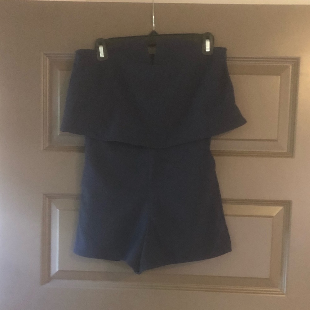 Navy blue size small romper, worn once!